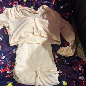 Cream Button-Up Lounge Set